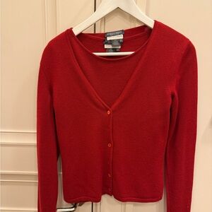 Rebecca Moses Scarlet V-Neck Cardigan & Matching Top Set